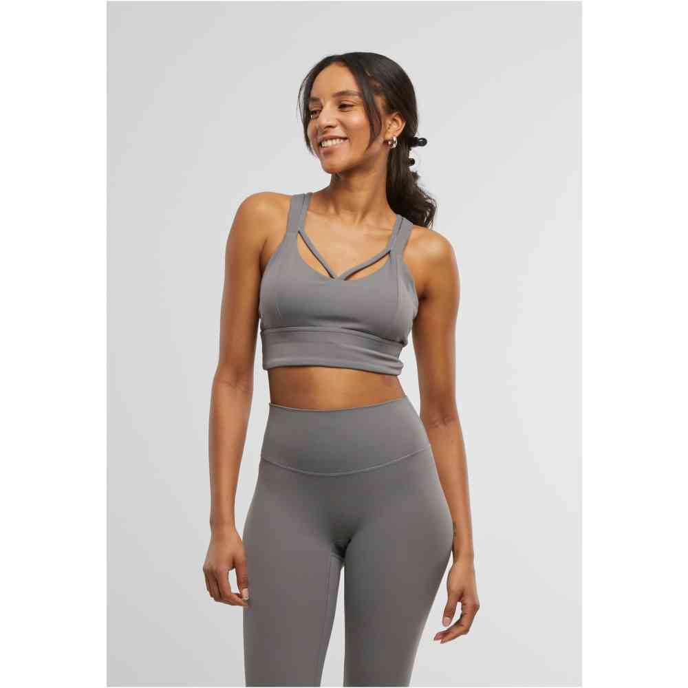 Urban Classics - Crossed Sport-BH - Grau